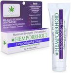 MARS WELLNESS HEMPORRHOID 5% Lidocaine with Hemp Oil - Hemmorhoid Topical Numbing Cream - 1OZ - for Sections, Hemmoroid, Local and Anorectal Discomfort