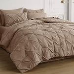 Bedsure Khaki Comforter Set Queen -