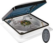 Dometic Fan-Tastic Vent RV Roof Vent with Thermostat and Rain Sensor, Manual and Automatic Speeds 12 Volt RV Vent Fan, Smoke Dome RV Vent Cover - Model 7350 (White)