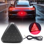 Yigia Rear Fog Light, F1 Brake Light 10-15V Car Flashing Lights Triangular Led Hitch Brake Light Taillights for Trailer Car Tow Truck RV SUV