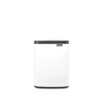 Brabantia - Bo Waste Bin 7L - Small & Stylish Rubbish Bin - Easy Open and Soft Closing Lid - Hygienic & Space Efficient - Wall Mountable - for Bathroom, Toilet, Home Office - White