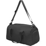 CUQOO Gym Bag for Women – Waterproof Duffle Gym Bag with Shoe and Wet Clothes Compartments - Lightweight and Durable Ladies Gym Bag for Overnight, Work, Sports, and Travel - Black