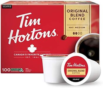 Tim Hortons Original Blend, Medium Roast Coffee, Single-Serve K-Cup Pods Compatible with Keurig Brewers, 100ct K-Cups