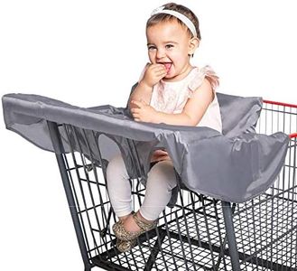 J.L. Childress Healthy Habits Shopping Cart & High Chair Cover for Baby, Kids, & Toddler - Cover for Grocery Carts & Restaurants, for Boys & Girls, Universal Fit - Grey