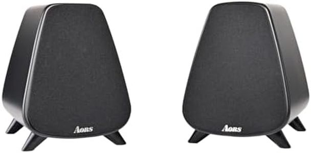 AORS AS31 Powered Bookshelf Speakers | 2.0 Active Stereo Computer Desktop Speakers | Bluetooth 5.3, RCA, Optical, Subwoofer Output | 80W RMS | Wooden | for Music, Podcasts, Gaming (Black)