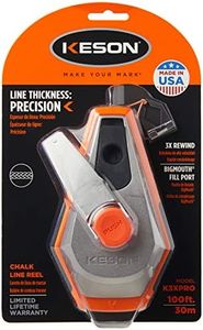 Keson K3XPRO Precision String Chalk Line Reel with 3X1 Rewind, 100-Foot
