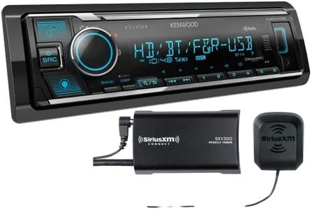 KENWOOD KMM-X705 Media Receiver with Bluetooth, Alexa Built-in, HD Radio, Front USB, SiriusXM Ready, Spotify, Pandora, for iPhone and Android Phone, KENWOOD Music Mix | Plus SXV300V1 SiriusXM Tuner