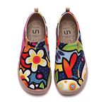 UIN Women's Secret Garden Lightweight Comfortable Slip On Loafer Flat Art Travel Painted Shoes Multicolor 225mm, UK Size 3, EU Size (36)