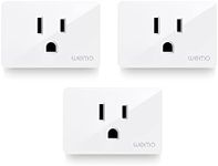 Wemo Smart Plug (Simple Setup Smart Outlet for Smart Home, Control Lights and Devices Remotely Works w/Alexa, Google Assistant, Apple HomeKit), Pack of 3