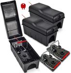 ROSHIELD Rat Trap Killer Box - Easy to Set Safety Box for Home, Shed & Garage Control & Treatment (Professional Quality, Pack of 3)