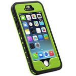 HESGI iPhone 5s Case, 6.6 ft Underwater Waterproof Shockproof Snowproof Dirtpoof Protection Case Cover with Touch ID for iPhone 5S/SE [Green]