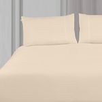 SPREAD SPAIN Madison Avenue Cotton with Light Silky and Sateen Sheets 400 Thread Count Super King Size Bedsheet with 2 Pillow Cover (108" x 108" inch Gold)