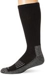 Dickies Men's 3 Pack Heavyweight Cushion with Ankle & Arch Compression Work Crew Socks, Black, Sock Size:10-13/Shoe Size: 6-12