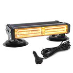 I LITTON Amber Flashing Beacon Light Security Light, 40-LED Roof Top Warning Emergency Lights with Magnetic Base 26 Flash Modes, High Visibility Amber Strobe Light for Trucks, Snowplow, Tractor