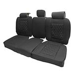 Uxcell Car Rear Seat Covers Seat Pad for Dodge for Ram 09-23 Black 3 Pcs