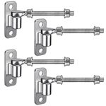 Insaga Gate Hinge, M12 Heavy Duty Garden Gate Hinge 4pcs 16mm Hook to Bolt Pin Hanger Stainless Steel Metal Hook on Plate Bracket Hardware for Farm Gate/Wooden Fence/Driveway, up to 440lbs, 15cm