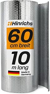 Hinrichs Aislante Termico 10m x 60cm – Aislamiento Radiadores para Furgonetas, Ventana, Automóvil, Camping o Piscina - Aislate Termico - Protección contra el Frío y para Oscurecer - Aislante Terminco