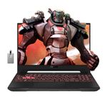 ASUS TUF A15 15.6" FHD 144Hz Gaming Laptop, AMD Ryzen 7-6800H Processor, 64GB DDR5 RAM, 4TB PCIe SSD, Backlit Keyboard, GeForce RTX 3050Ti 4GB DDR6, HD Webcam, Win 11 Pro, Gray, 32GB Hotface USB Card