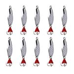 JL Sport 10pcs 10g Saltwater Fishing Jigging Spoon Lure