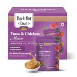 Bark Out Loud Wet Cat Food - Fresh Tuna & Chicken Mousse with Salmon Oil, Taurine & Omega Goodness - Protein-Rich Gravy Feast for Adult Cats, All Breeds, No Preservatives - Pack of 12 (85gmX12)