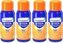 MICROBAN Disinfectant Spray, Travel Size 24 Hour Sanitizing Spray, Citrus Scent, 4 Count (2.8oz Each)