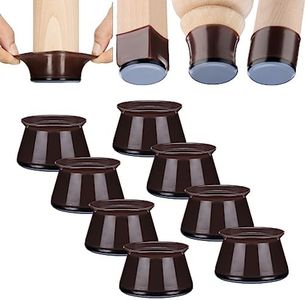 Chair Leg Sliders for Carpet - Upgrade - XL - 8PCS - Dark Walnut