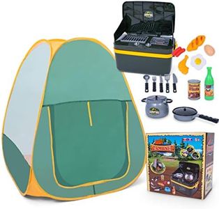 Juego de Carpa para Acampar para Niños JoyKip - Juego de Campamento con Luces y Sonidos Incluye Parrilla y Marcha para niños de 3 años en adelante.