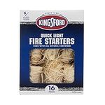 Kingsford Quick Light Fire Starters | Wooden Fire Starters Made with All Natural Hardwood for Grilling, Campfires, and Outdoor Fireplaces | 16 Count Fire Starter Rolls