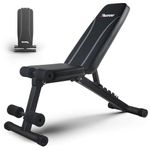 PASYOU Adjustable Weight Bench Full Body Workout Multi-Purpose Foldable Incline Decline Exercise Workout Bench for Home Gym,Black