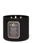 Bath and Body Works, White Barn 3-Wick Candle w/Essential Oils - 14.5 oz - 2021 Core Scents! (Mahogany Teakwood High Intensity)