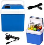 Crystals Thermoelectric 24L/26L 240V AC & 12V DC Electric Cool Box, Heating and Cooling Functions, Portable Travel Cooler Box Camping Car Mini Fridge (24L Cooler & Warmer)
