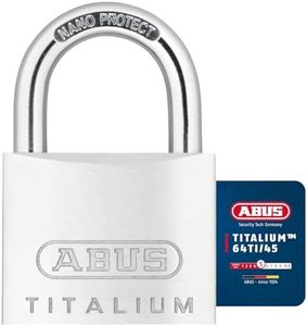 ABUS Titalium 64TI/45 Padlock - Basement Lock with Lock Body Made of Special Aluminium - Hardened Steel Shackle - ABUS Security Level 5