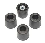 4 Large Extra Tall #2-1" H X 1.10" W Round Rubber Feet Bumpers -Made in USA- Heavy Duty/Non Marking for Furniture, Tables, Chairs, Desks, Benches, Sofas, Chests. RoHS & Reach Ready/BPA/Prop 65 Free