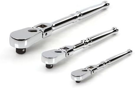 TEKTON 1/4, 3/8, 1/2 Inch Drive Flex Head Ratchet Set (3-Piece) | SRH92004