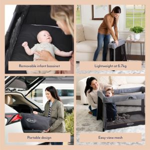 Graco FoldLite LX Travel Cot – Lightweight Portable Baby Bed