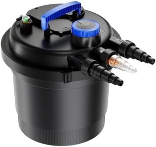 Wiltec CPF-180 Filtre de Bassin à Pression avec stérilisation UV - 380 x 380 x 400 mm - 11 W/étang 6000 l Max. / réservoir 20 l - Nettoyage Facile - Filtration Eau à Grand débit