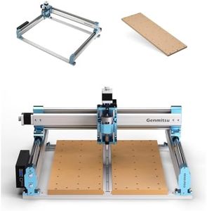 Genmitsu CNC Router Machine 4040-PRO + Y-axis Extension Kit + 4060 Aluminum & MDF Hybrid Spoilboard Table