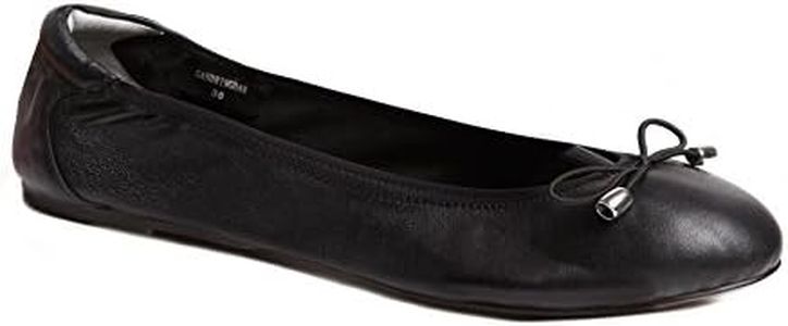 Cocorose Foldable Shoes - Sandringham Ladies Leather Ballet Pumps - Black - size 5