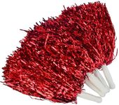 Selibration Red Color Pom Poms for Sports Day Annual Dance Function Cheerleading Pompom Celebration Birthday Event Party Decoration