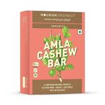 Nourish Organics Amla Cashew Bar Pack of 6 Bars, 30 gm each | Vegan | Gluten- Free | Rich in Vitamin C | Healthy and Nutrient Rich | No Refined Sugar | Clean Label