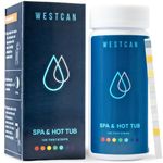 WESTCAN 7-in-1 Hot Tub Test Strips (100) Professional Grade | Bromine | Chlorine | PH | Alkaline | Calcium | Cyanuric Acid | Accurate Chemicals | Pool Spa & Hot Tub