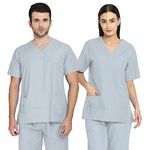 IS IndoSurgicals Unisex Scrub Suit for Surgeons, Hospital OT Dress (3XL, Grey)