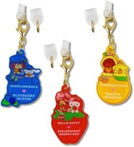 Sonix x Sanrio x Strawberry Shortcake Dust Plugs - USB C + Lightning Compatible - Character Charging Port Charms (3 Pack) - Strawberry, Blueberry, Orange