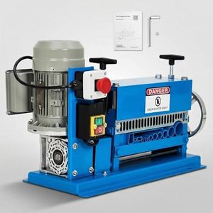 Electric Wire Stripper Machine, Automatic Cable Stripping Tool for 1.5-38mm Scrap Wire, Portable Aluminum Alloy Wire Stripper for Recycling & DIY Projects