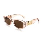 FEISEDY Small Square Sunglasses for Women Men Vintage Trendy Irregular Sunglasses B2322