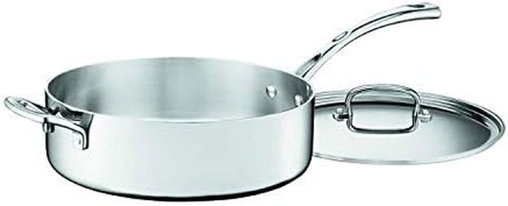 Cuisinart FCT33-28H French Classic Tri-Ply Stainless 5-1/2-Quart Saute Pan with Helper Handle and Cover