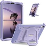 Fintie Case for iPad Mini 7 (A17 Pro) 2024 / iPad Mini 6 2021, [Tuatara Magic Ring] 360 Degree Rotating Shockproof Rugged Cover w/Screen Protector 8.3 Inch, Lilac Purple