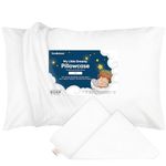 Toddler Pillowcase for 36X51 Pillow - Organic Jumbo Toddler Pillow Case for Boy, Kids - 100% Natural Cotton Pillowcase for Miniature Sleepy Pillows - Pillow Sold Separately (Soft White)