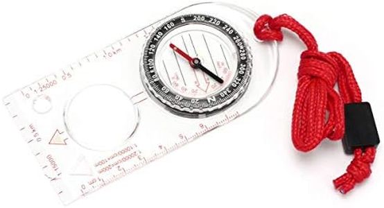 VANANA Outdoor Baseplate Ruler Map Scale Compass for Navigation Camping Hiking