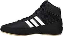 adidas Men's HVC Wrestling Shoe, Black/White, 7